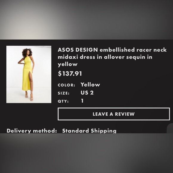 ASOS DESIGN embellished racer neck midaxi dress in allover sequin in yellow - Picture 2 of 6